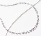 Fire Light Lab Grown Riviera 3cttw Diamond Tennis Necklace, 14K